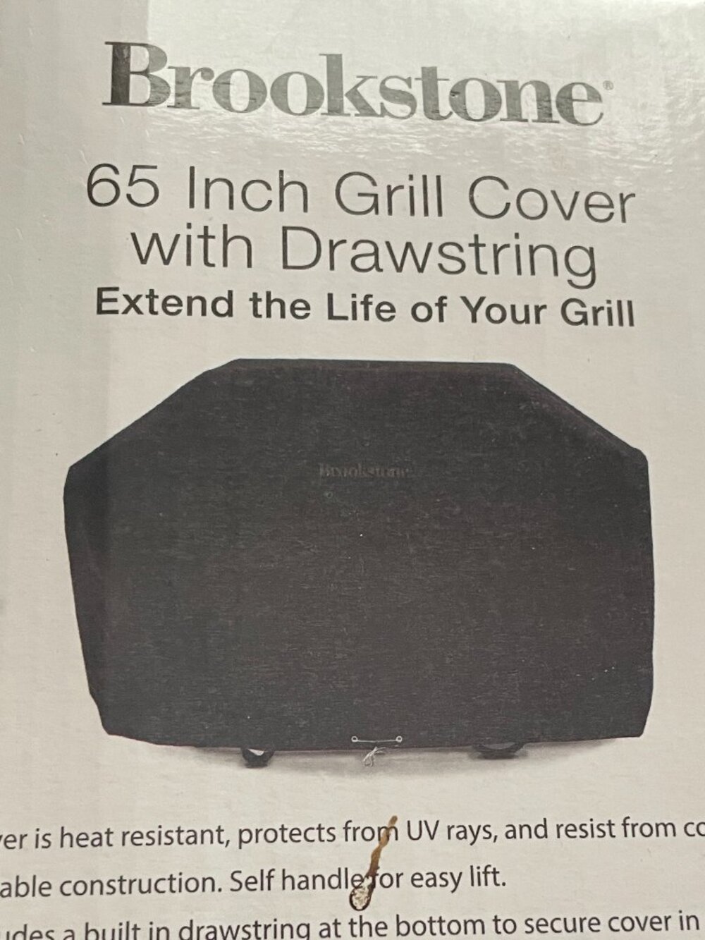 Brookstone 65 Inch Grill Cover with Drawstring-NWT